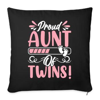 Tante Cadeau Meilleure Tante Du Monde - Housse de coussin décorative 45 x 45 cm - noir - Devant