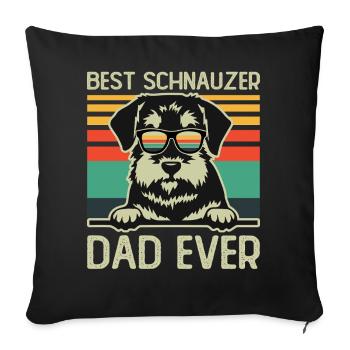 Best Dog Dad Gift Dog Lover - Sofa pillowcase 17,3'' x 17,3'' (45 x 45 cm) - black - Front