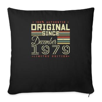 Les légendes sont nées en décembre 1979 - Housse de coussin décorative 45 x 45 cm - noir - Devant