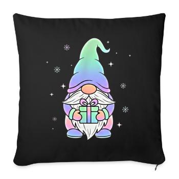 Christmas Gnome Pastel Gradient - Sofa pillowcase 17,3'' x 17,3'' (45 x 45 cm) - black - Front