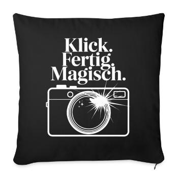 Click Done Amateurs d’appareils photo rétro magiques - Housse de coussin décorative 45 x 45 cm - noir - Devant