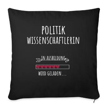 Political Scientist Political Science - Sofa pillowcase 17,3'' x 17,3'' (45 x 45 cm) - black - Front