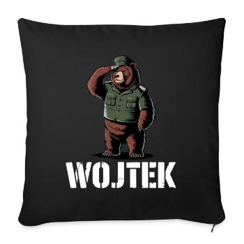 Wojtek Ours Look Militaire - Housse de coussin décorative 45 x 45 cm - noir - Devant