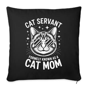 Cats Saying Mom Mom Funny Cats Gift - Sofa pillowcase 17,3'' x 17,3'' (45 x 45 cm) - black - Front
