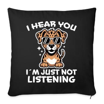 Catahoula Chien Léopard Drôle Catahoula Cadeau - Housse de coussin décorative 45 x 45 cm - noir - Devant