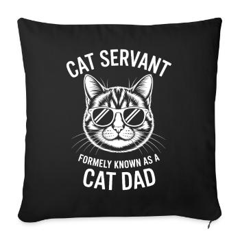 Cats Saying Dad Dad Funny Cats Gift - Sofa pillowcase 17,3'' x 17,3'' (45 x 45 cm) - black - Front