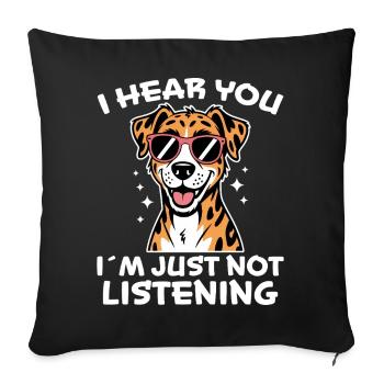 Catahoula Chien Léopard Drôle Catahoula Cadeau - Housse de coussin décorative 45 x 45 cm - noir - Devant