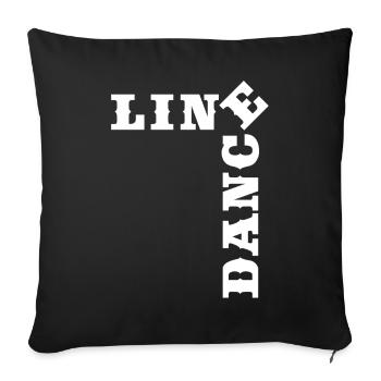 Crossword Line Dance Time - Sofa pillowcase 17,3'' x 17,3'' (45 x 45 cm) - black - Front