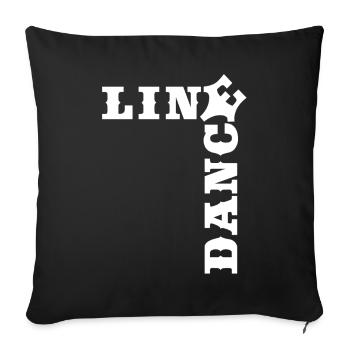 Crossword Line Dance Time - Sofa pillowcase 17,3'' x 17,3'' (45 x 45 cm) - black - Front