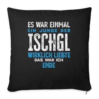 Funny après ski Ischgl Alps Party Young Love - Sofa pillowcase 17,3'' x 17,3'' (45 x 45 cm) - black - Front
