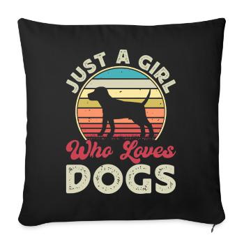 Dogs Dog Lover Dog Owner Gift - Sofa pillowcase 17,3'' x 17,3'' (45 x 45 cm) - black - Front