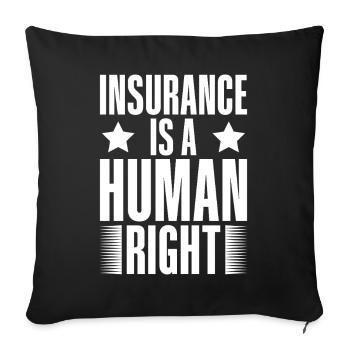 Costume d’agent d’assurance Droits de l’homme Medicare - Housse de coussin décorative 45 x 45 cm - noir - Devant
