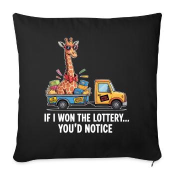 Funny If I Won The Lottery You’d Notice Yacht boat - Sofakissenbezug 45 x 45 cm - Schwarz - Vorne