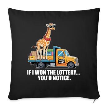 Funny If I Won The Lottery You’d Notice Yacht boat - Sofakissenbezug 45 x 45 cm - Schwarz - Vorne