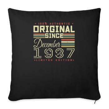 Les légendes sont nées en décembre 1987 - Housse de coussin décorative 45 x 45 cm - noir - Devant