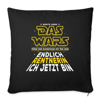 C’est tout Pension 26 Enfin retraité Je suis maintenant - Housse de coussin décorative 45 x 45 cm - noir - Devant