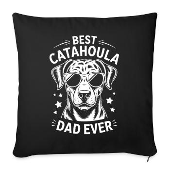 Catahoula Chien Léopard Drôle Catahoula Cadeau - Housse de coussin décorative 45 x 45 cm - noir - Devant