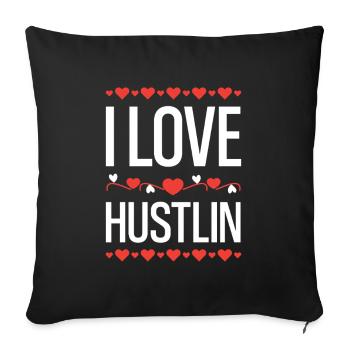 J’adore Hustlin - Housse de coussin décorative 45 x 45 cm - noir - Devant