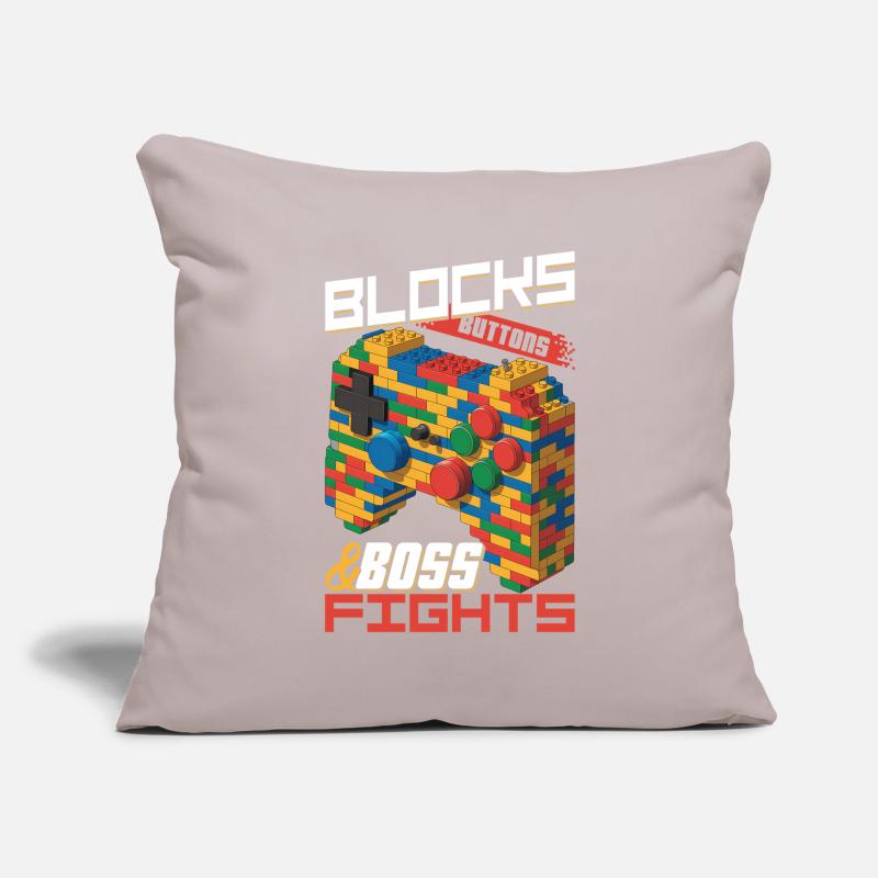 Blocs de construction Gamer Gaming Brick Builder Housse de coussin décorative 45 x 45 cm