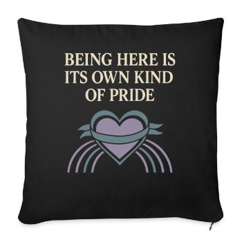 Groovy Pride Retro Égalité Queer Histoire - Housse de coussin décorative 45 x 45 cm - noir - Devant