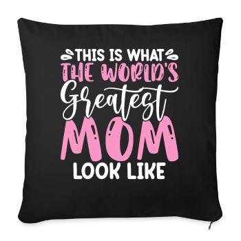 Cadeau de maman Cadeaux de Noël - Housse de coussin décorative 45 x 45 cm - noir - Devant