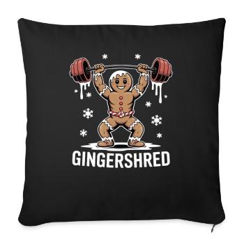 Christmas Gingerbread Pumper Gym Bodybuilding - Sofa pillowcase 17,3'' x 17,3'' (45 x 45 cm) - black - Front