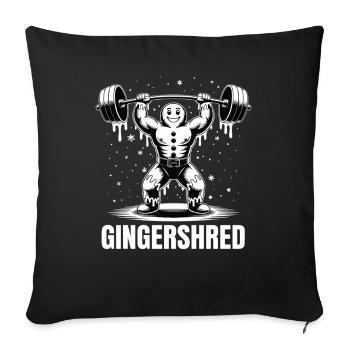 Christmas Gingerbread Pumper Gym Bodybuilding - Sofakissenbezug 45 x 45 cm - Schwarz - Vorne