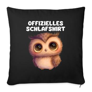 Cuddly NightOwl Chemise de nuit - Housse de coussin décorative 45 x 45 cm - noir - Devant
