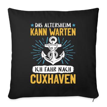 Papi MAISON DE RETRAITE PEUT ATTENDRE, JE VAIS - Housse de coussin décorative 45 x 45 cm - noir - Devant