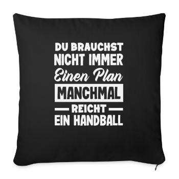 Handball Joueurs Handball Handball Cadeaux - Housse de coussin décorative 45 x 45 cm - noir - Devant
