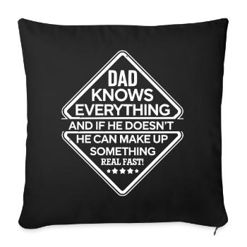 Funny Dad Quote Daddy Design Father - Sofa pillowcase 17,3'' x 17,3'' (45 x 45 cm) - black - Front