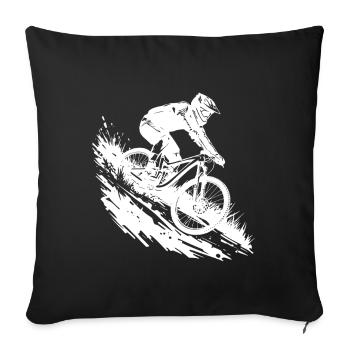 Energetic Mountainbike Art Cycling - Sofa pillowcase 17,3'' x 17,3'' (45 x 45 cm) - black - Front