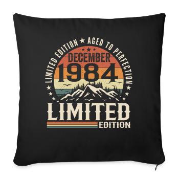 December 1984 - Sofa pillowcase 17,3'' x 17,3'' (45 x 45 cm) - black - Front