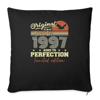 Les légendes sont nées en décembre 1997 - Housse de coussin décorative 45 x 45 cm - noir - Devant