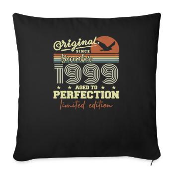 Les légendes sont nées en décembre 1999 - Housse de coussin décorative 45 x 45 cm - noir - Devant