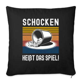 Schocken is the name of the game! Dice Puzzle Jule - Sofa pillowcase 17,3'' x 17,3'' (45 x 45 cm) - black - Front