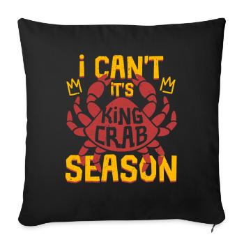Alaska King Crab It's Crab Season - Sofa pillowcase 17,3'' x 17,3'' (45 x 45 cm) - black - Front