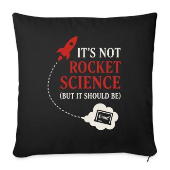 Spacecore Cosmic Humor Galaxy Universe Quote - Sofa pillowcase 17,3'' x 17,3'' (45 x 45 cm) - black - Front