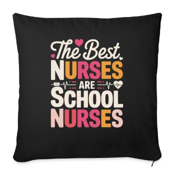 Les meilleures infirmières sont - Housse de coussin décorative 45 x 45 cm - noir - Devant