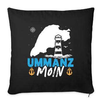 Baltic Sea Holiday UMMANZ MOIN Funny - Sofa pillowcase 17,3'' x 17,3'' (45 x 45 cm) - black - Front