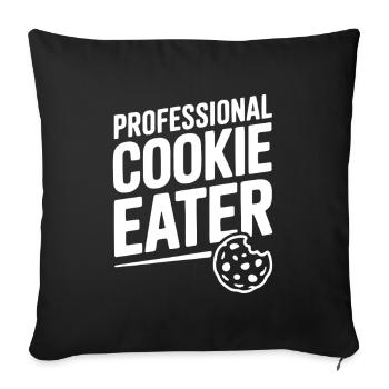 Professional Cookie Eater - Sofa pillowcase 17,3'' x 17,3'' (45 x 45 cm) - black - Front