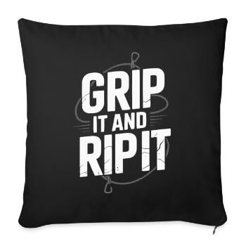 Rock Climbing Mountain Climb Carabiner Bouldering - Sofa pillowcase 17,3'' x 17,3'' (45 x 45 cm) - black - Front