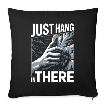 Escalade Escalade en montagne Mousqueton Bloc - Housse de coussin décorative 45 x 45 cm - noir - Devant