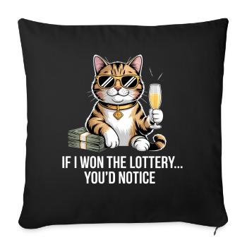 Funny If I Won The Lottery You’d Notice Yacht boat - Sofakissenbezug 45 x 45 cm - Schwarz - Vorne