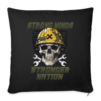 Mécanicien militaire - Housse de coussin décorative 45 x 45 cm - noir - Devant