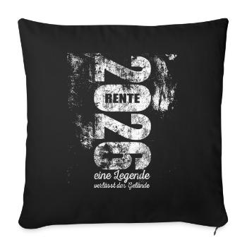 Une légende quitte le site - Retraite 2026 - Housse de coussin décorative 45 x 45 cm - noir - Devant