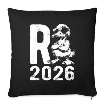 Cartoon Pension 2026 - Retirement - Pension - Sofa pillowcase 17,3'' x 17,3'' (45 x 45 cm) - black - Front