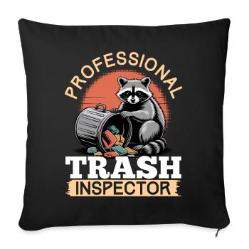 Funny Raccoon - Sofakissenbezug 45 x 45 cm - Schwarz - Vorne
