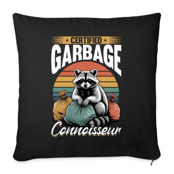 Funny Raccoon - Sofakissenbezug 45 x 45 cm - Schwarz - Vorne