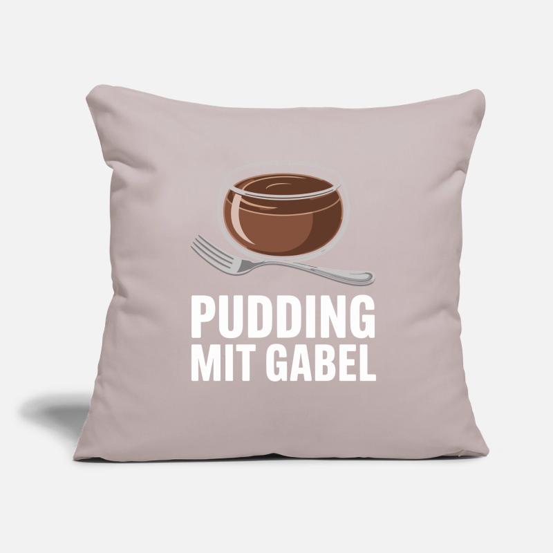 Pudding with fork Sofa pillowcase 17,3'' x 17,3'' (45 x 45 cm)